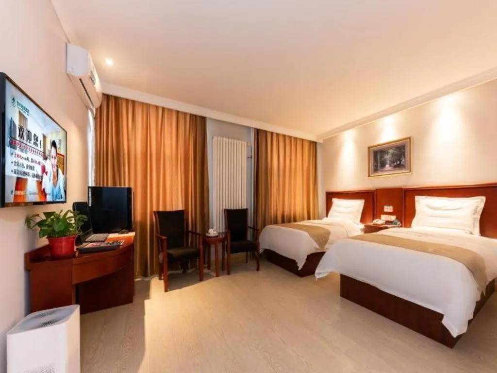 Bed in GreenTree Inn Beijing Tonzhou Maju Bridge No.2 Express Hotel