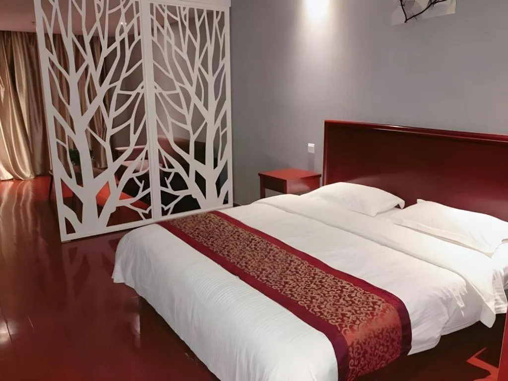 Bed in GreenTree Inn Suzhou Shihu Suli Road Express Hotel