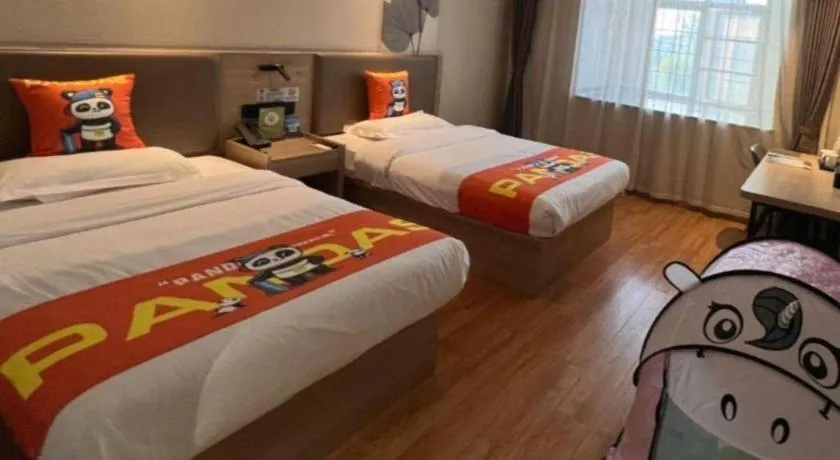 Bed in GreenTree Inn Xuzhou High Speed Railway Station Express Hotel