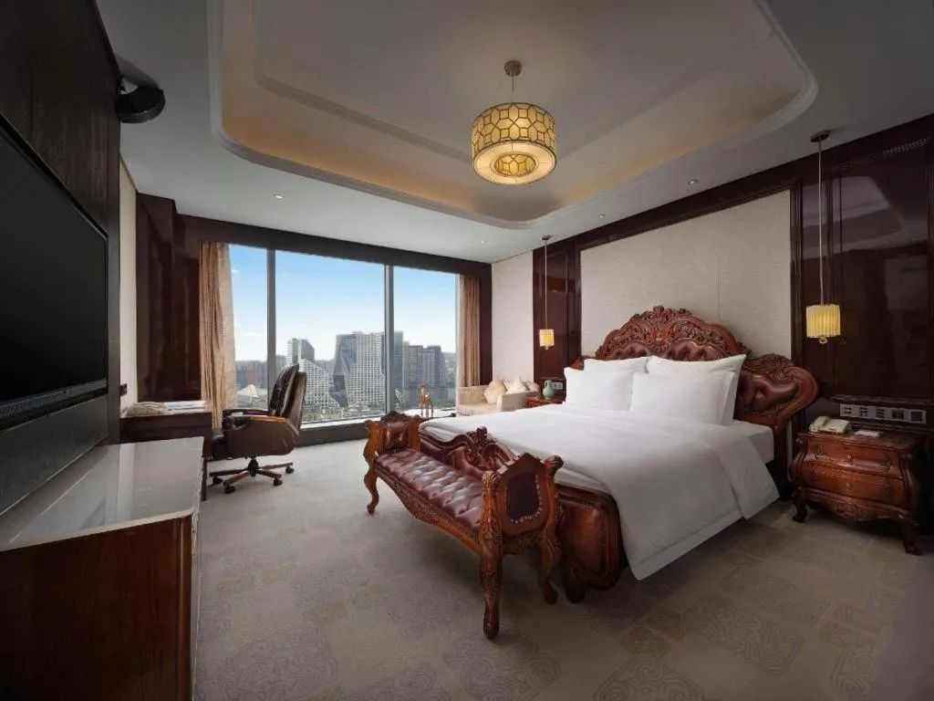 Bed in Chengdu Charming Yard Nature Nook Hotel