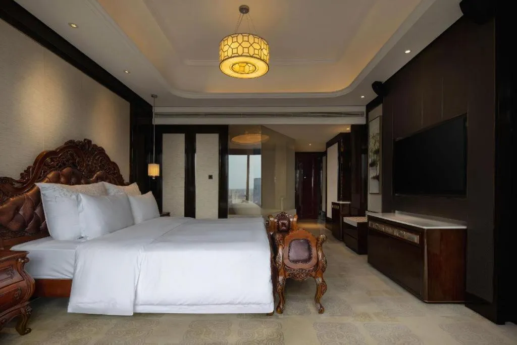 Bed in Chengdu Charming Yard Nature Nook Hotel