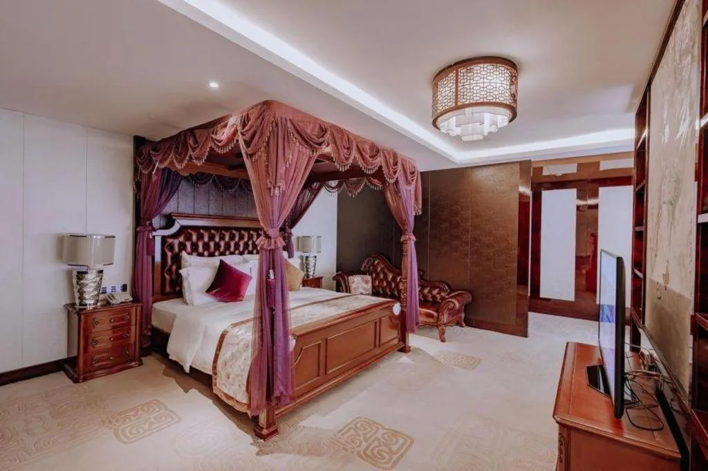 Bed in Chengdu Charming Yard Nature Nook Hotel