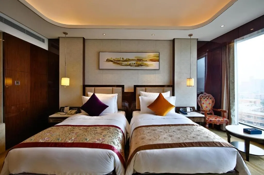 Bed in Chengdu Charming Yard Nature Nook Hotel