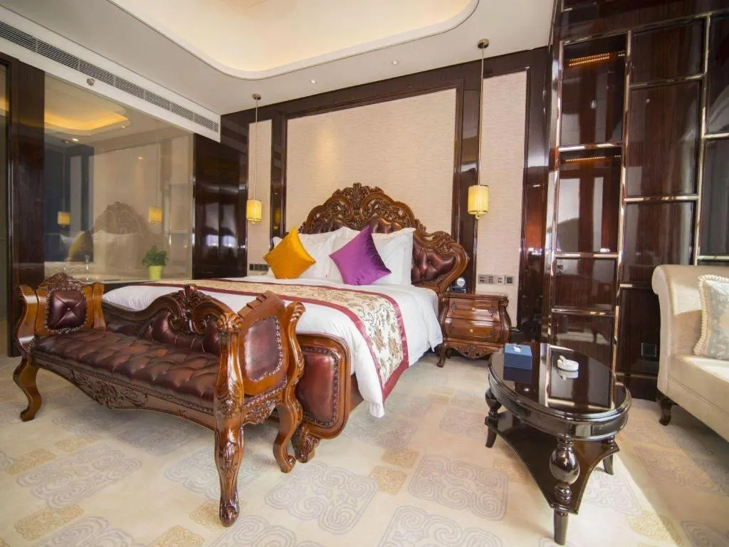 Bed in Chengdu Charming Yard Nature Nook Hotel