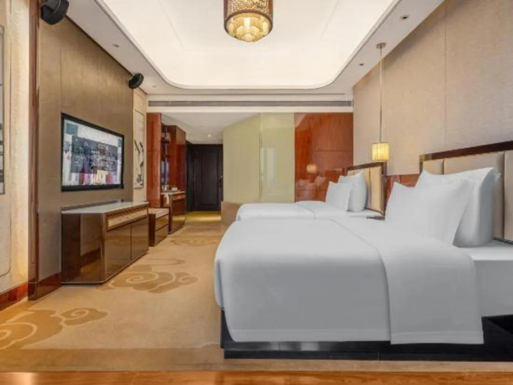 Bed in Chengdu Charming Yard Nature Nook Hotel