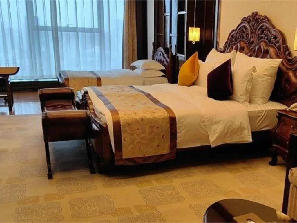 Bed in Chengdu Charming Yard Nature Nook Hotel