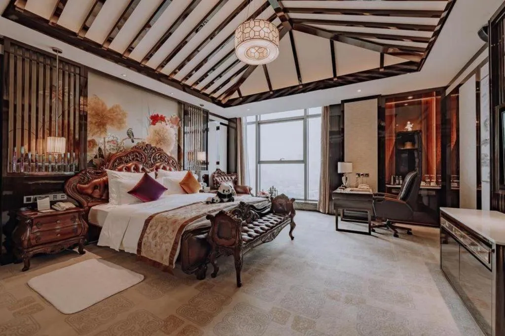 Bed in Chengdu Charming Yard Nature Nook Hotel