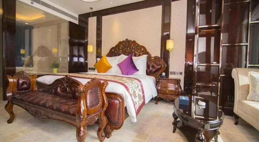 Bed in Chengdu Charming Yard Nature Nook Hotel