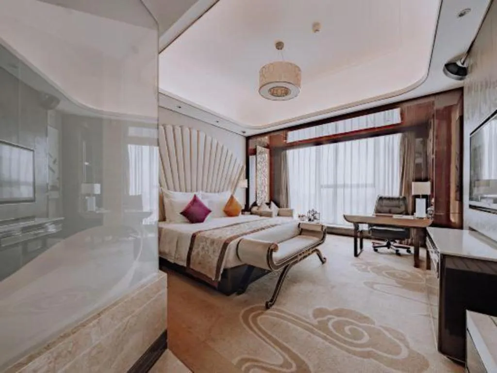 Bed in Chengdu Charming Yard Nature Nook Hotel