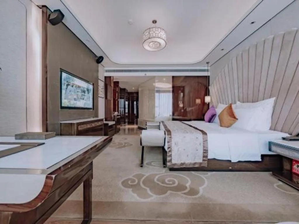 Bed in Chengdu Charming Yard Nature Nook Hotel