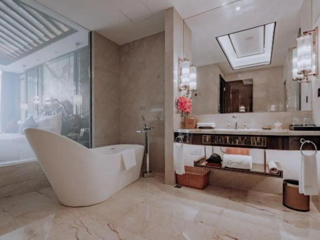 Bed in Chengdu Charming Yard Nature Nook Hotel