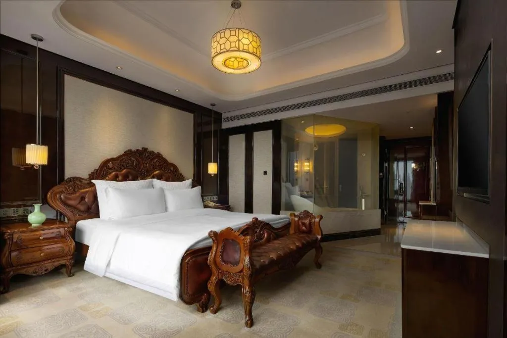 Bed in Chengdu Charming Yard Nature Nook Hotel