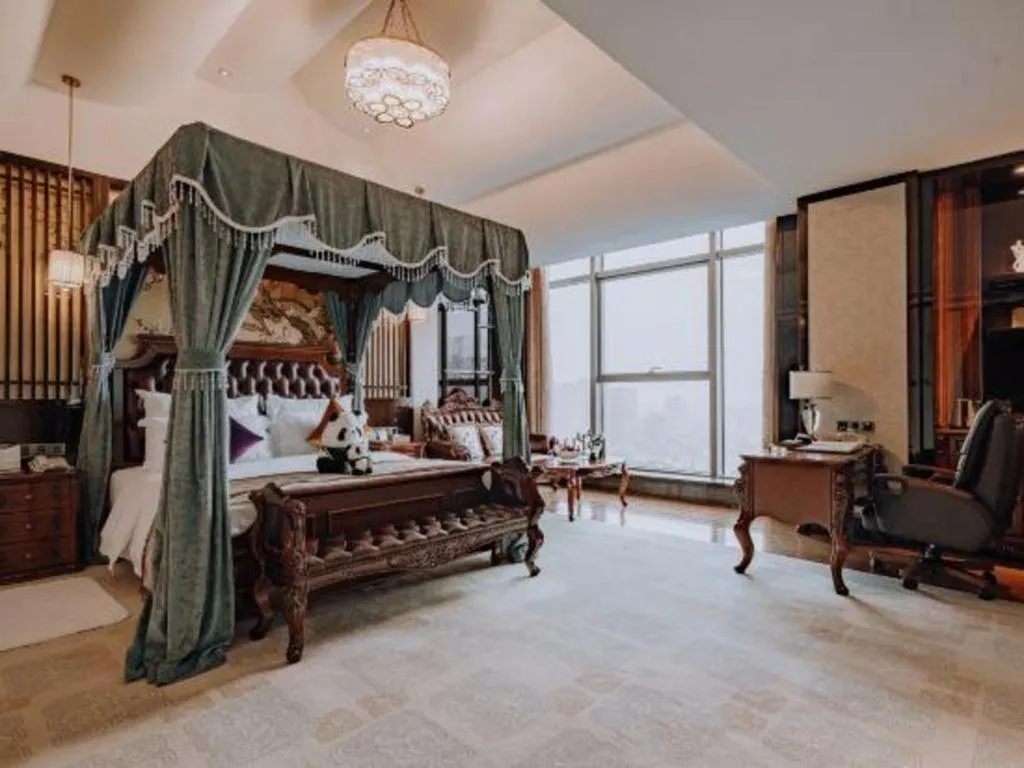 Bed in Chengdu Charming Yard Nature Nook Hotel