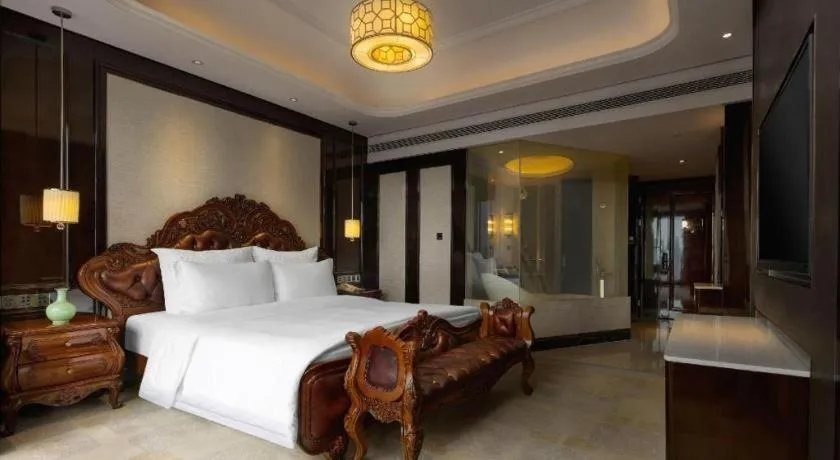 Bed in Chengdu Charming Yard Nature Nook Hotel