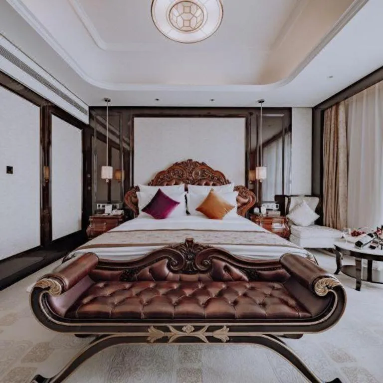 Bed in Chengdu Charming Yard Nature Nook Hotel