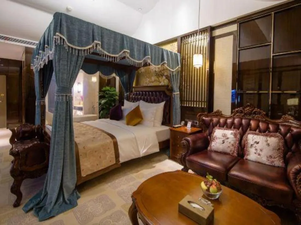 Bed in Chengdu Charming Yard Nature Nook Hotel