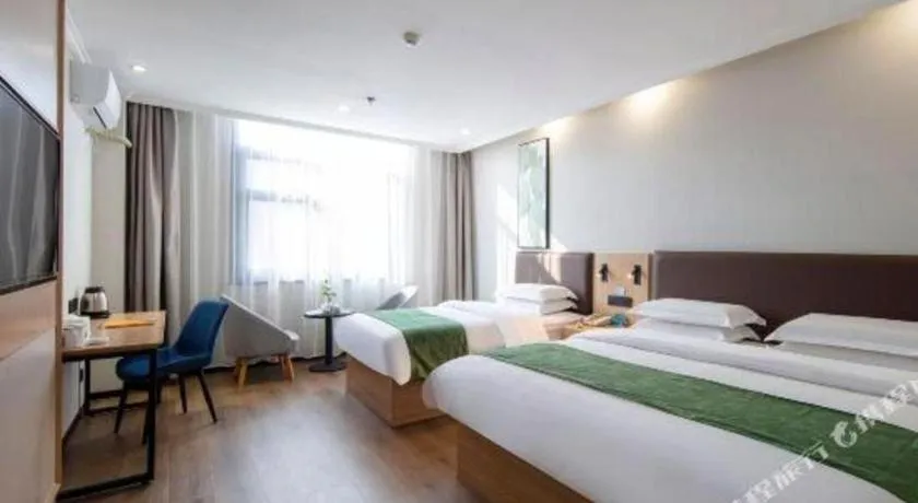 Bed in GreenTree Inn Hefei Feidong Guiwang Road Luzhou Medical School Business Hotel