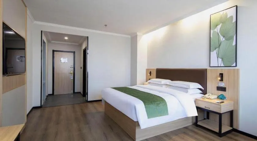 Bed in GreenTree Inn Hefei Feidong Guiwang Road Luzhou Medical School Business Hotel