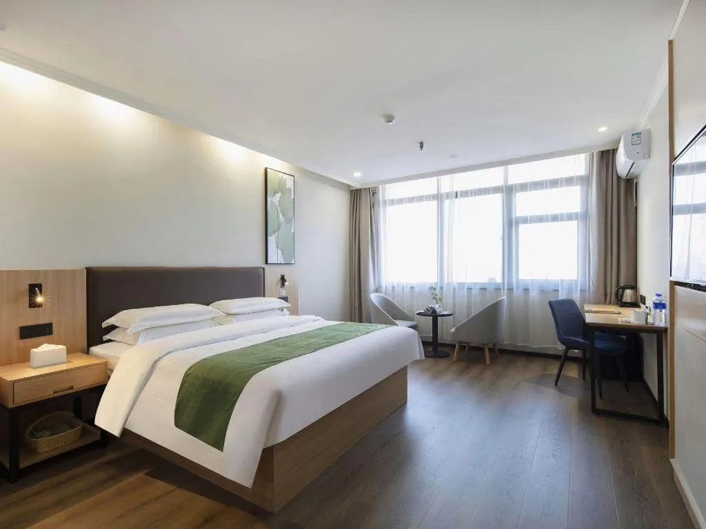 Bed in GreenTree Inn Hefei Feidong Guiwang Road Luzhou Medical School Business Hotel