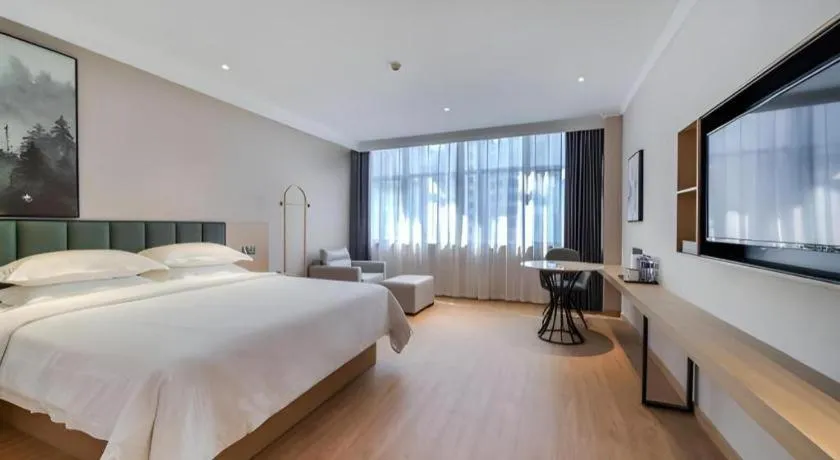 Bed in GreenTree Inn Chizhou Pingtian Lake Qingfeng Avenue Business Hotel