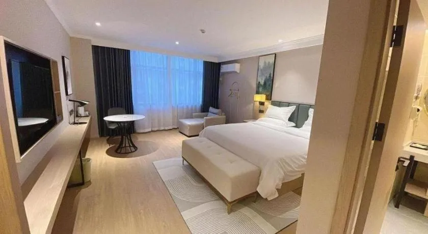 Bed in GreenTree Inn Chizhou Pingtian Lake Qingfeng Avenue Business Hotel