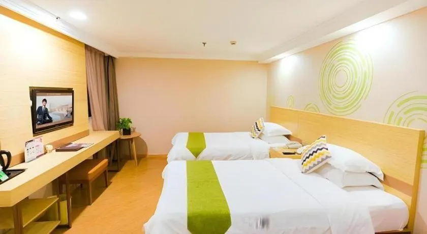 Bed in GreenTree Inn Shanghai Guangxin Road Tongji Hospital Express Hotel