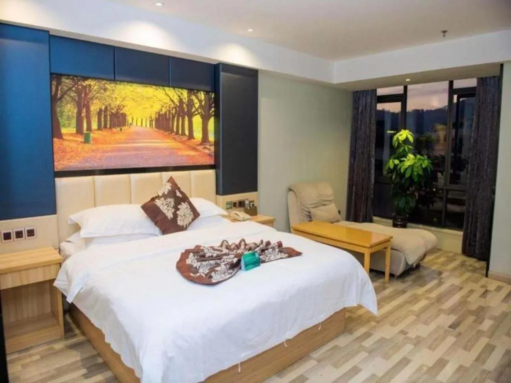Bed in GreenTree Inn Ningde Gutian County Chengdong Street Business Hotel