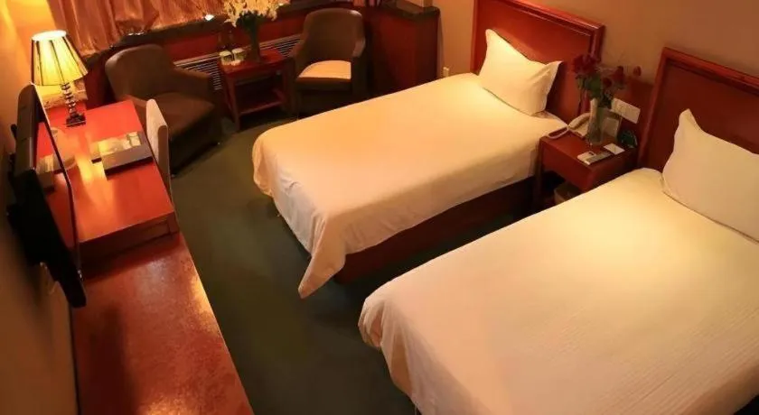 Bed in GreenTree Inn Lanzhou Yantan Road Express Hotel