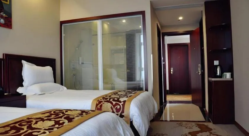 Bed in GreenTree Inn Shanghai Jiading Newtown MaLu Subway Station Business Hotel