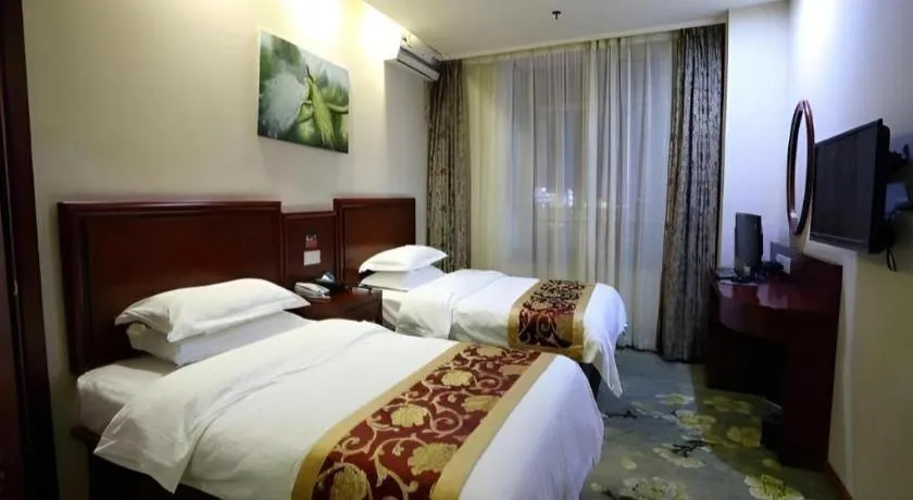 Bed in GreenTree Inn Shanghai Jiading Newtown MaLu Subway Station Business Hotel