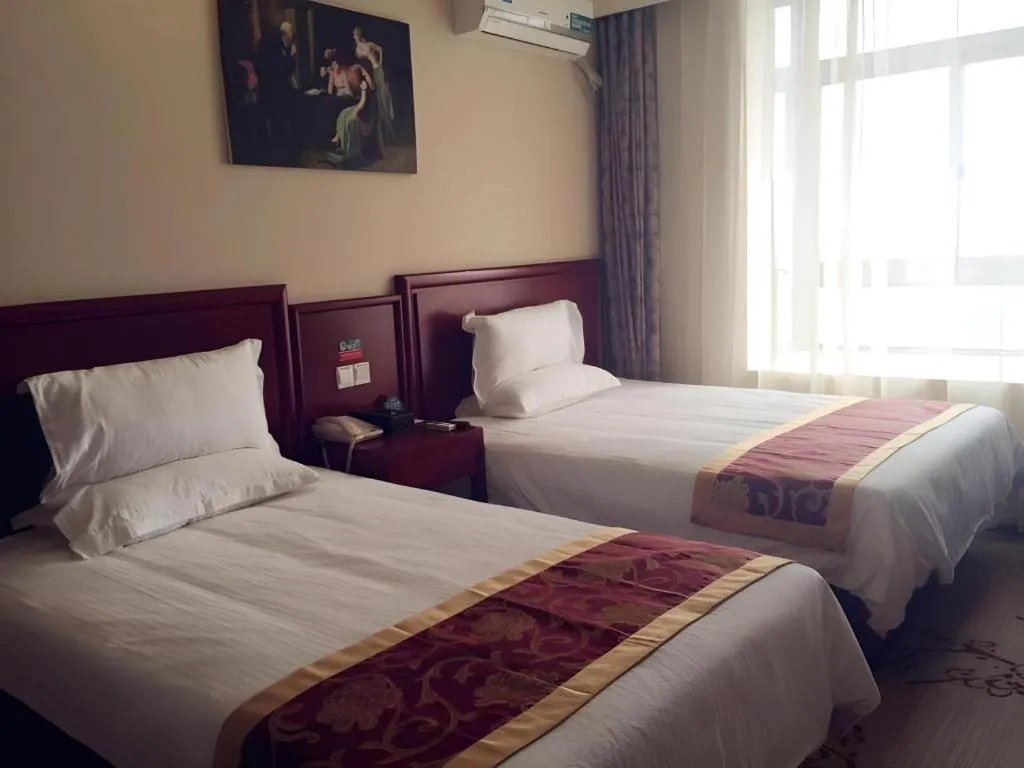 Bed in GreenTree Inn Shanghai Jiading Newtown MaLu Subway Station Business Hotel
