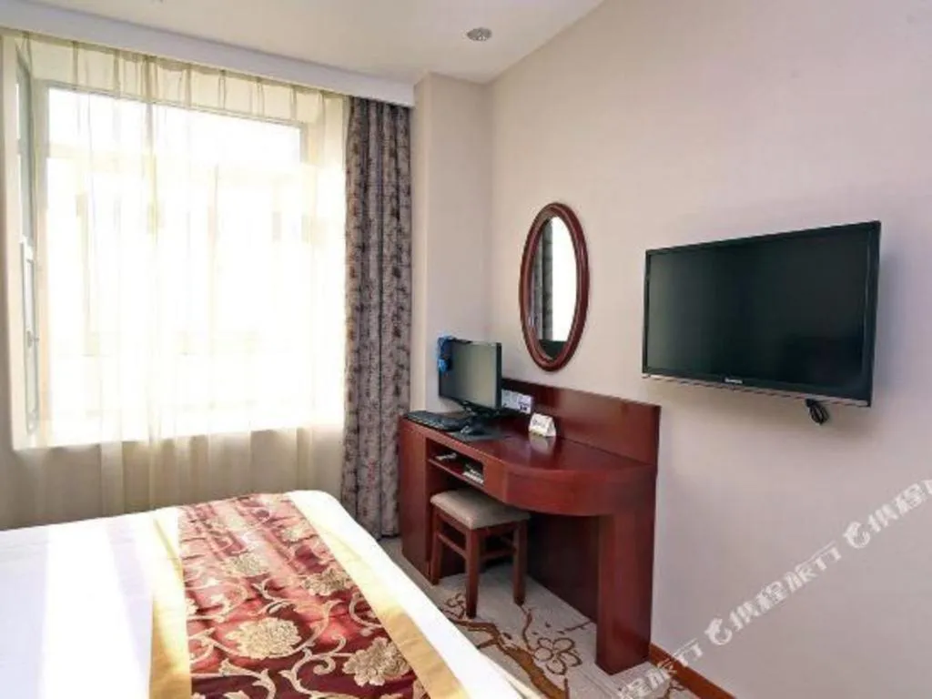 Bed in GreenTree Inn Shanghai Jiading Newtown MaLu Subway Station Business Hotel