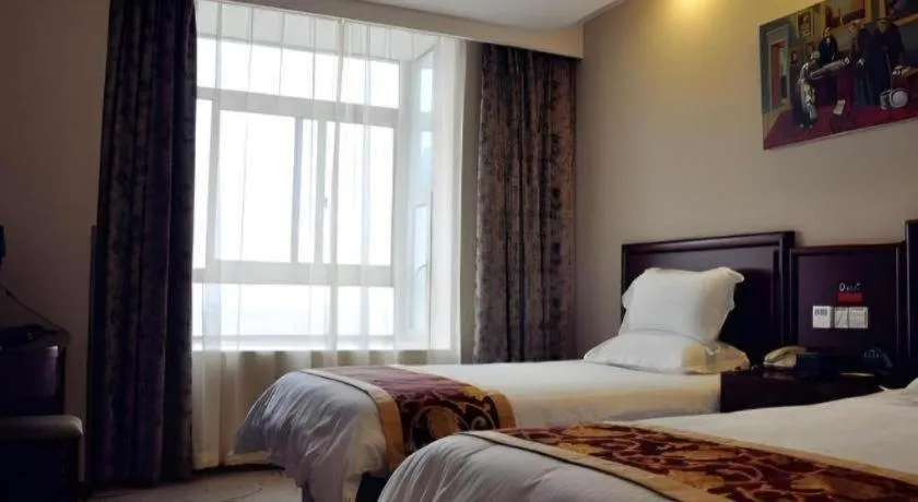 Bed in GreenTree Inn Shanghai Jiading Newtown MaLu Subway Station Business Hotel
