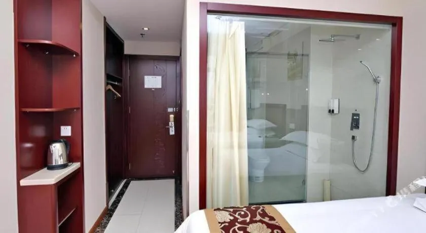 Bed in GreenTree Inn Shanghai Jiading Newtown MaLu Subway Station Business Hotel