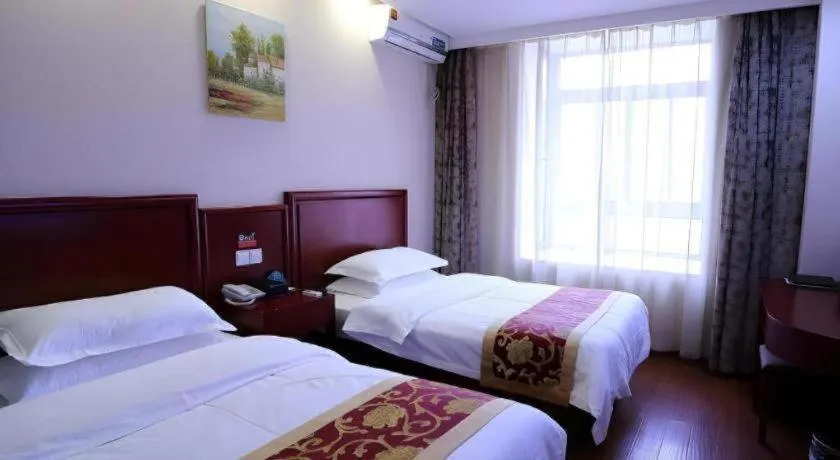 Bed in GreenTree Inn Shanghai Jiading Newtown MaLu Subway Station Business Hotel