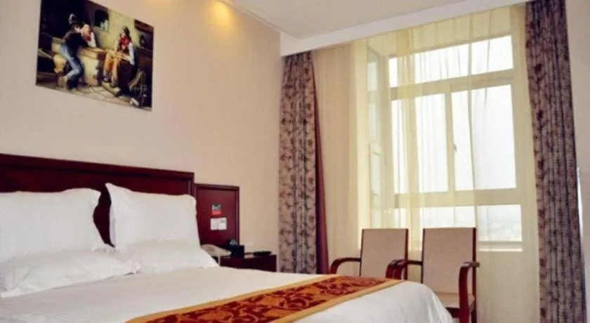 Bed in GreenTree Inn Shanghai Jiading Newtown MaLu Subway Station Business Hotel