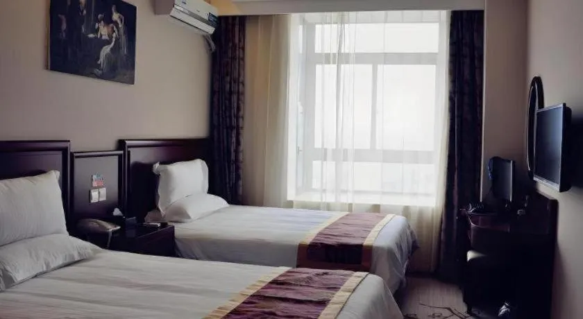 Bed in GreenTree Inn Shanghai Jiading Newtown MaLu Subway Station Business Hotel