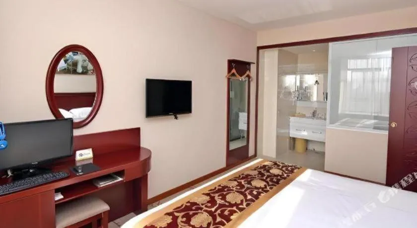 Bed in GreenTree Inn Shanghai Jiading Newtown MaLu Subway Station Business Hotel