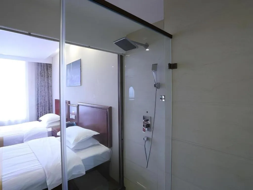 Bed in GreenTree Inn Shanghai Jiading Newtown MaLu Subway Station Business Hotel