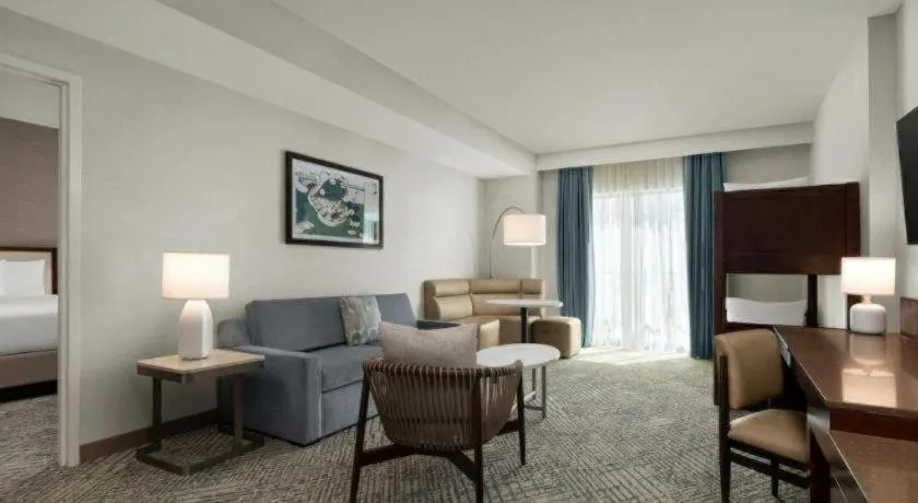 Bed in Courtyard by Marriott Anaheim Theme Park Entrance