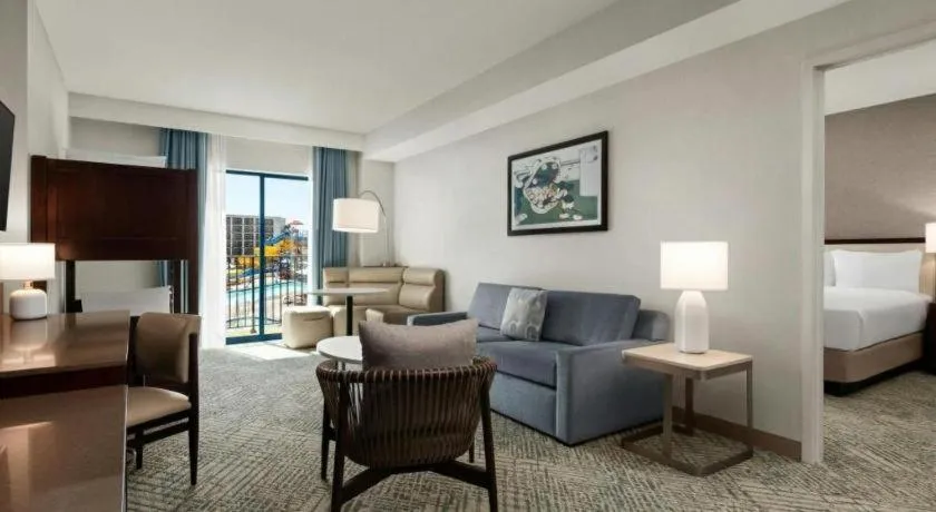 Bed in Courtyard by Marriott Anaheim Theme Park Entrance