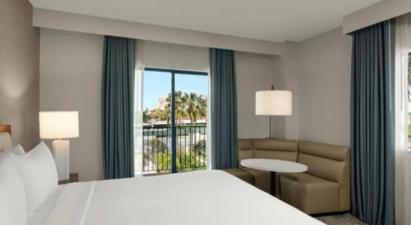 Bed in Courtyard by Marriott Anaheim Theme Park Entrance