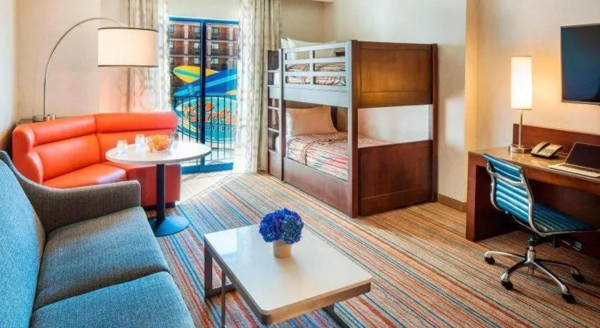 Bed in Courtyard by Marriott Anaheim Theme Park Entrance