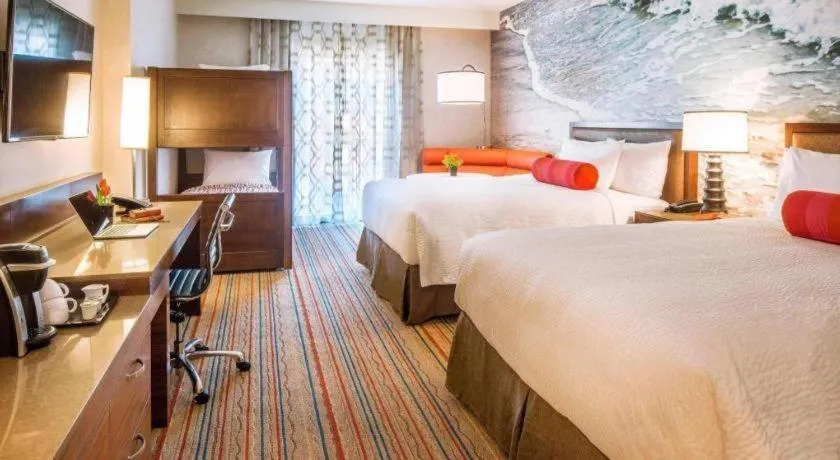 Bed in Courtyard by Marriott Anaheim Theme Park Entrance