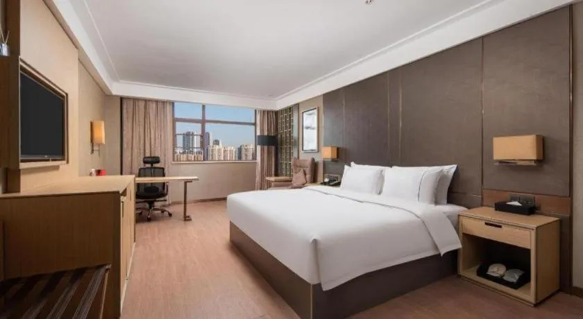 Bed in Echeng Hotel Wuhan Optics Valley Square Yangjiawan Metro Station