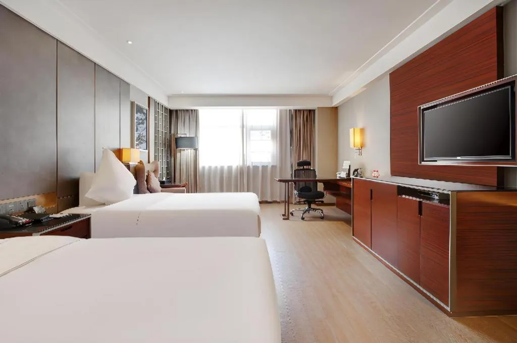 Bed in Echeng Hotel Wuhan Optics Valley Square Yangjiawan Metro Station