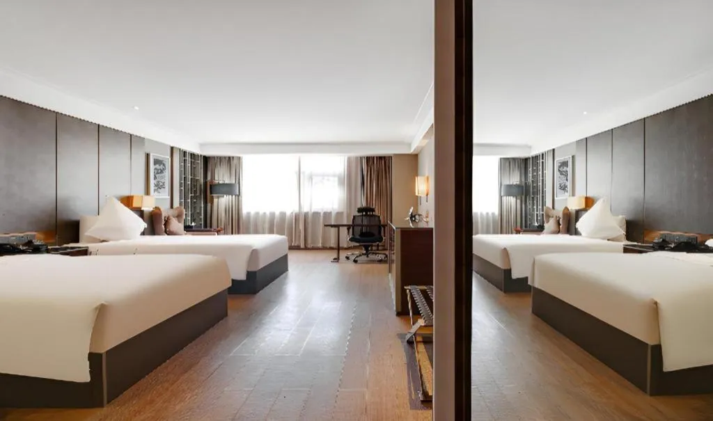 Bed in Echeng Hotel Wuhan Optics Valley Square Yangjiawan Metro Station