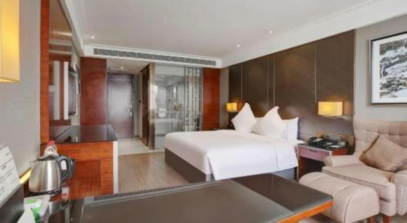 Bed in Echeng Hotel Wuhan Optics Valley Square Yangjiawan Metro Station