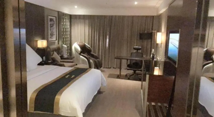 Bed in Echeng Hotel Wuhan Optics Valley Square Yangjiawan Metro Station