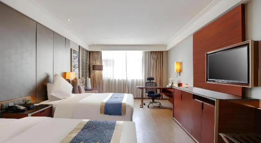 Bed in Echeng Hotel Wuhan Optics Valley Square Yangjiawan Metro Station